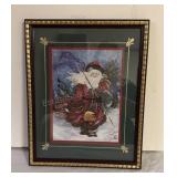 Framed Art Print Santa Claus 12" x 15-1/2"