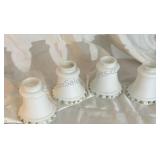 Glass lamp shades. 5" tall. 5" diam at base. 2"
