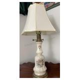 Vintage Porcelain Table Lamp 30" H