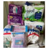 Box of various adult hygiene supplies