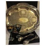 SILVER PLATE EP SERVING PLATTER 24", Pair of