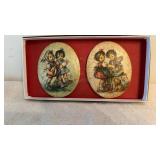 Vintage plaster In the Style of Hummel boy and