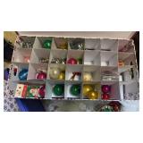 Vintage Glass Christmas Bulbs in Storage Box, 2