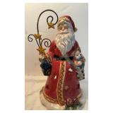 Tall Christmas Santa Tea Light Ceramic Figure