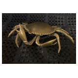 Solid Brass Crab Figurine Trinket Box / ashtray 2