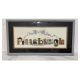 NEEDLE WORK ART PITTSBURG PENNSYLVANIA 20" x 11"