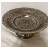 INDIA ETCHED METAL BOWL 8" R Footed