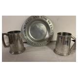 English Pewter Beer Steins SHEFFIELD ENGLAD,