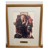 NORMAN ROCKWELL FRAMED PRINT DR AND THE DOLL