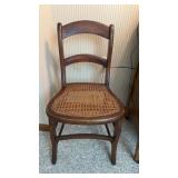 Vintage Cane Chair Circa 1930, 33-1/2" H x 17" W