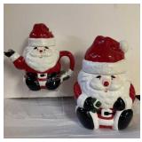 XL SANTA TEA COFFEE POT CERAMIC 9", CERAMIC
