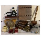 Cast Iron Nut Cracker, Vintage Walnut Pipe Stand,