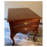 Cherry Side Table Single Drawer 26" x 23" x