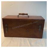 Oak Solid Wood Tool Box 16-1/2" x 7" W x 8" H