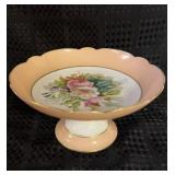 Vintage Pedestal Fruit Bowl Note Chip on Rim