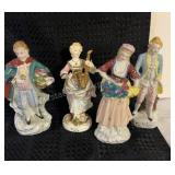 Vintage Victorian Porcelain Figurines 8" H