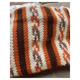 Mid Century Afghan with Queen Size Sheets