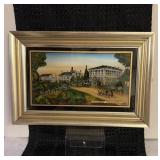 EGLOMISE ART PAINTING ON GLASS REVERSE IMAGE