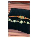 Vintage Orange Coral Bracelets