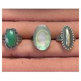 Silver Rings stamped Sterling and 925