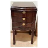 3 Drawer Silver Chest 16" x 14" x 30"H