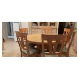 Round Dining Room Table & 6 Chair Set