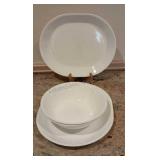 Corelle Classic White 2 Oval Serving Plates and