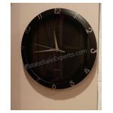 Black Quartz Wall Clock 12"