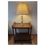 Rolling Cart & Table Lamp 15.5x25x27 inches tall