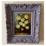 Flower Painting on Board 14x16