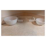 Fireking Casserole Dish & Mixing Bowls