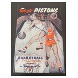Detroit Pistons Basketball Magazine 1958?
