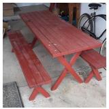 Picnic Bench 68.5 inches (one bench has loose