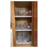 Cabinet of Juice Glasses Shot Glasses & More