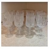 Set of 12 Crystal Wine Glasses ( 1chipped lip)