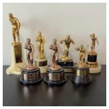 Vintage Metal Top Bowling Trophies