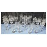 Italian Cerve grasses. 4 sets of 6 glasses each.