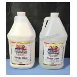 White and clear craft glue.