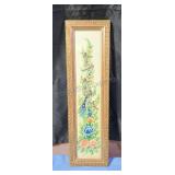 Framed Khatamkari artwork. 5½×19½.
