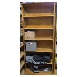 Wooden bookshelf. 86×36×13. Contents NOT