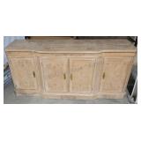 Buffet. Whitewashed maple with maple burl