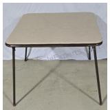 Folding card table.