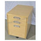 File/storage cabinet on casters. 23×26×17