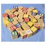 Letter and number blocks.