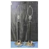 Matching table lamps. No shades. Work. 32ins.