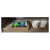 Kitchen items and ceramic pie weights on one