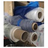 Rolls of fabric.