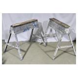 Aluminum folding saw horses.