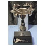 Wine/Champagne cooler with staghorn handles. Also