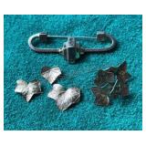 Napier Sterling Ivy Pins & Clip on earrings